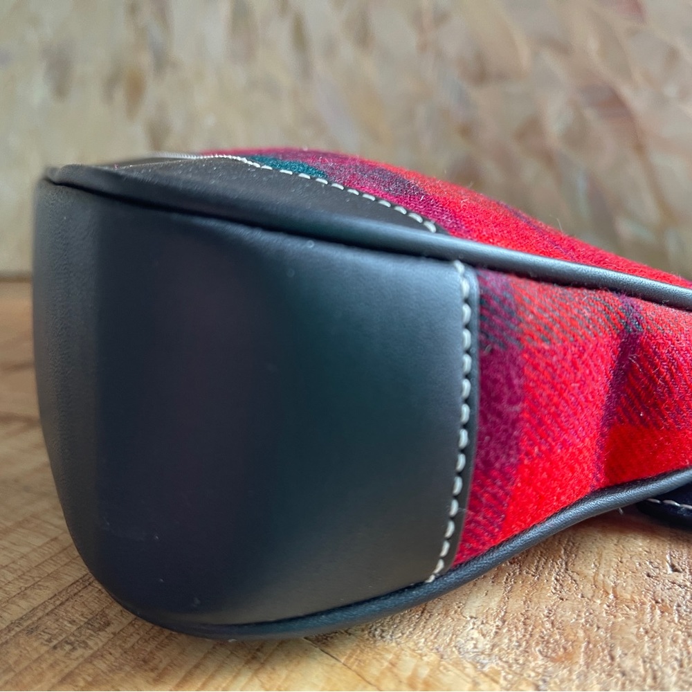 COACH Leather and Tartan Fabric Convertible Handbag Wristlet Purse Clutch NWOT - Picture 8 of 14